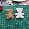 M-Modern-Teddy Plush Padded Bear Head Appliques For Clothes Hat Leggings Sewing Supplies DIY Decor Accessories 50Pcs White & Bro