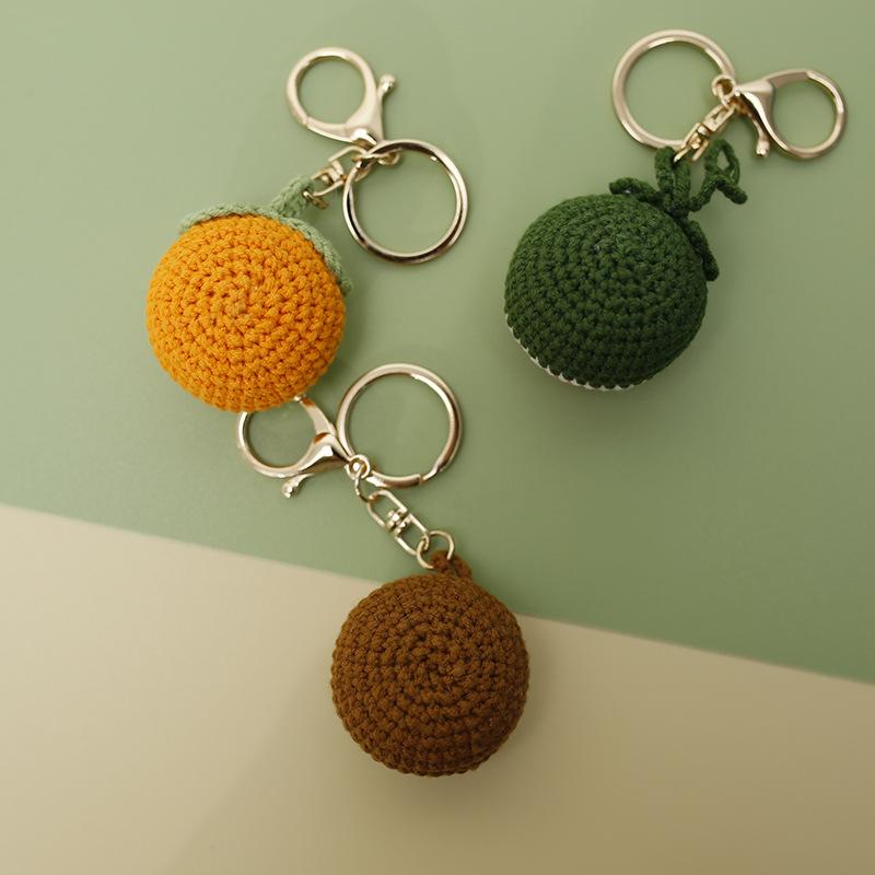Handmade Summer Fruit Pendant Yarn Keychain
