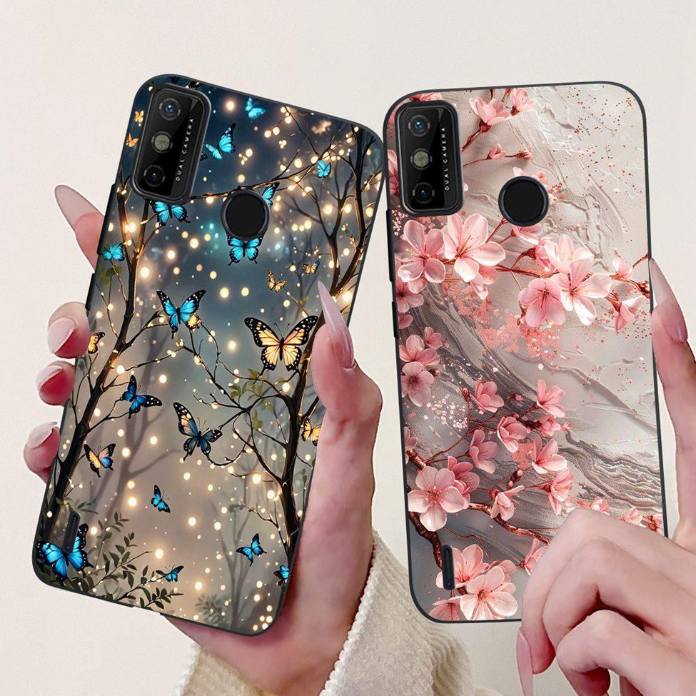 For Tecno Spark 6 Go KE5j KE5k Case For Tecno Spark Go 2020 KE5S Cover Silicone Cute Fashion Flowers Funny Painted Back Cover