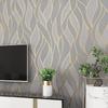 Modern Stripe Wall Cover Nordic 3D Geometric Wave Pattern Non-Woven Deerskin Velvet Living Room Bedroom Tv Background Wallpapers
