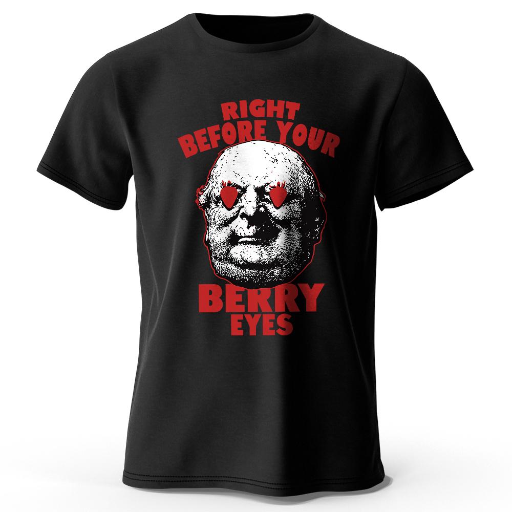 Herr T-shirt med tryck 'Men's Right Before Your Berry Eyes' 100% Bomull Oversize Frukt Ordvits Grafiska T-shirts för Kvinnor Sommartoppar Streetwear