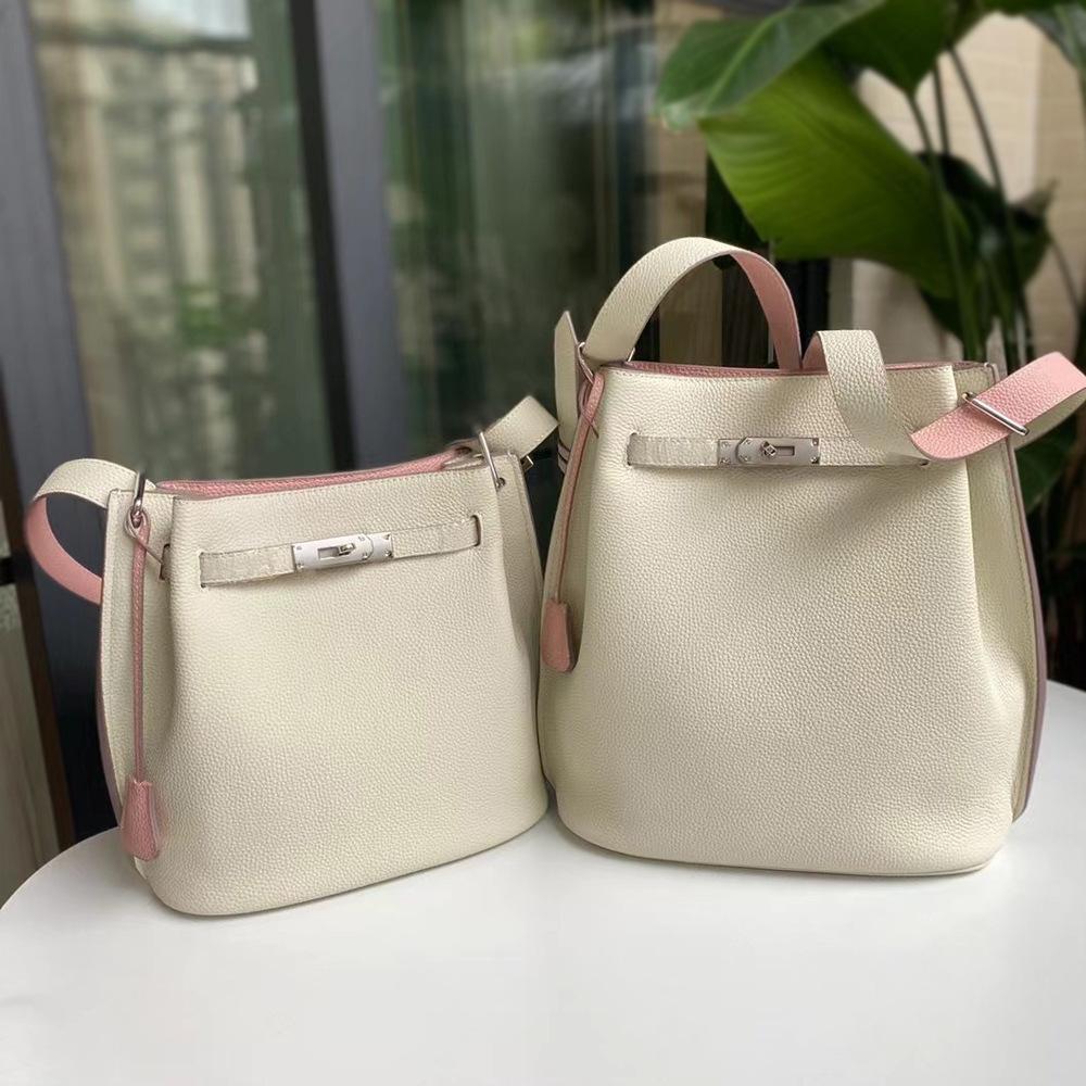 Τσάντα από δέρμα αγελάδας Νέα χιαστί τσάντα-κουβάς Μοντέρνα casual τσάντα ώμου για κάτω από τον ώμο Πρώτο στρώμα δέρμα αγελάδας Κάθετη τσάντα για καθημερινή χρήση