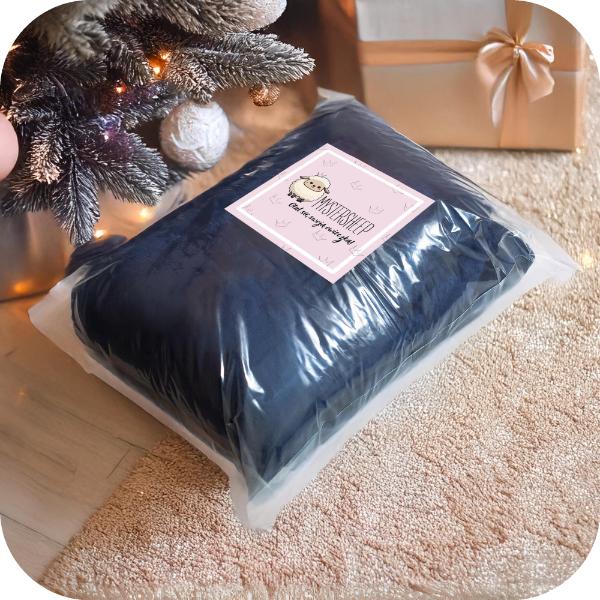 Blanket Sweatshirt Oversize Warm Thick Blanket Sweatshirt 2in1 Navy Blue Fur [Kb-J3]