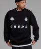 CREAM SODA LAB Logo Cream Soda Oversized Sweatshirt Black