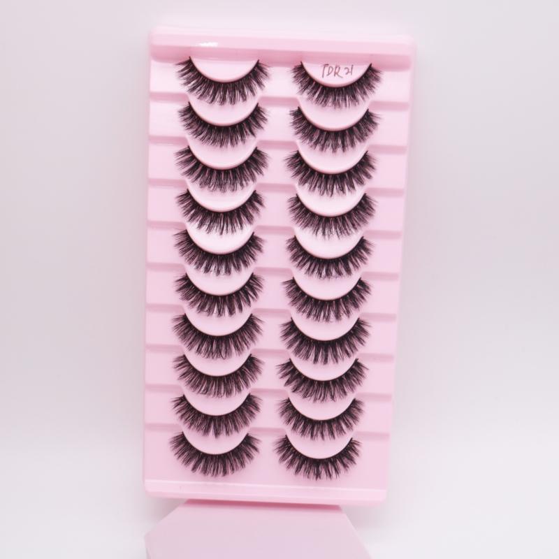 Private Label False Lashes 10 Pairs 3d Faux Eyelashes Natural Styles Makeup Mink Eyelash