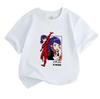 Kids Boys Girls 100% Cotton Crew Neck Short Sleeve T-Shirt, Cute Cartoon Ladybug Anime Character Print Casual Soft Tees for Daily Wear Outing Gift for