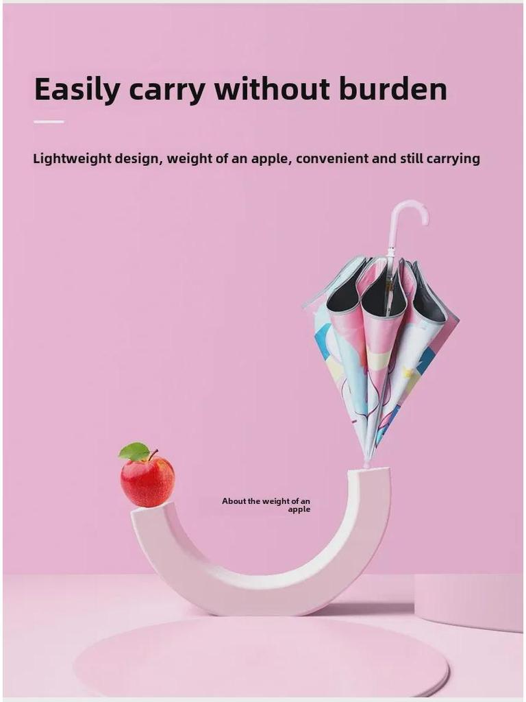Children's Cartoon Umbrella: Safe, Rounded Corners, Anti-Puncture, Lightweight, Long Handle for Kindergarten & Elementary Boys and Girls.