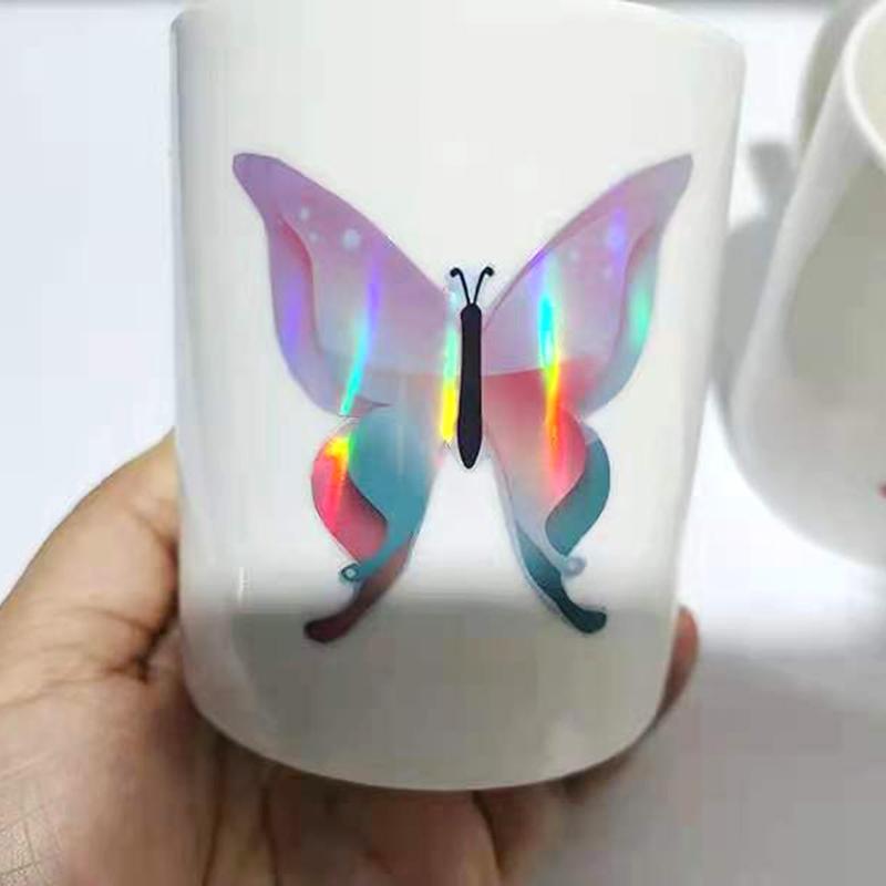 20Pcs A4 Rainbow Sticker Paper Printable Holographic Vinyl Sticker Paper Dries Quickly Waterproof Sticker For Ink Print