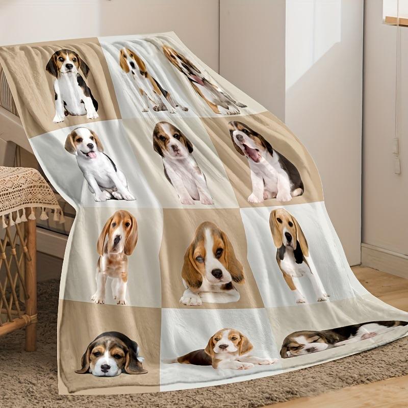 Beagle Blanket Cartoon Dog Flannel Blanket Sofa Blanket Suitable For Children Teen Adult Gift Blanket