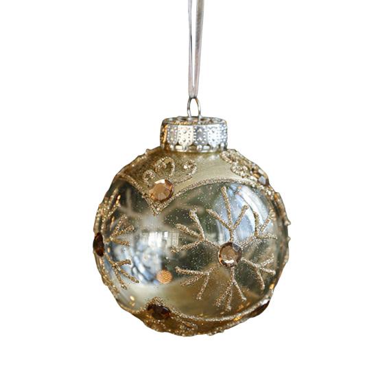 Christmas Ball Ornament Faux Pearl Glittery Tree Decoration Festive Hanging Baubles with Rope Party Decor