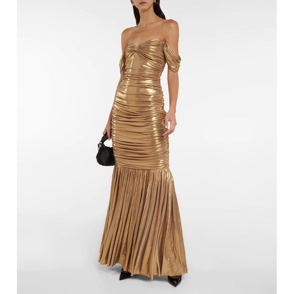 

Женское элегантное платье макси с открытыми плечами без рукавов, плиссированное, длинное, для невесты, подружек невесты, свадебные платья