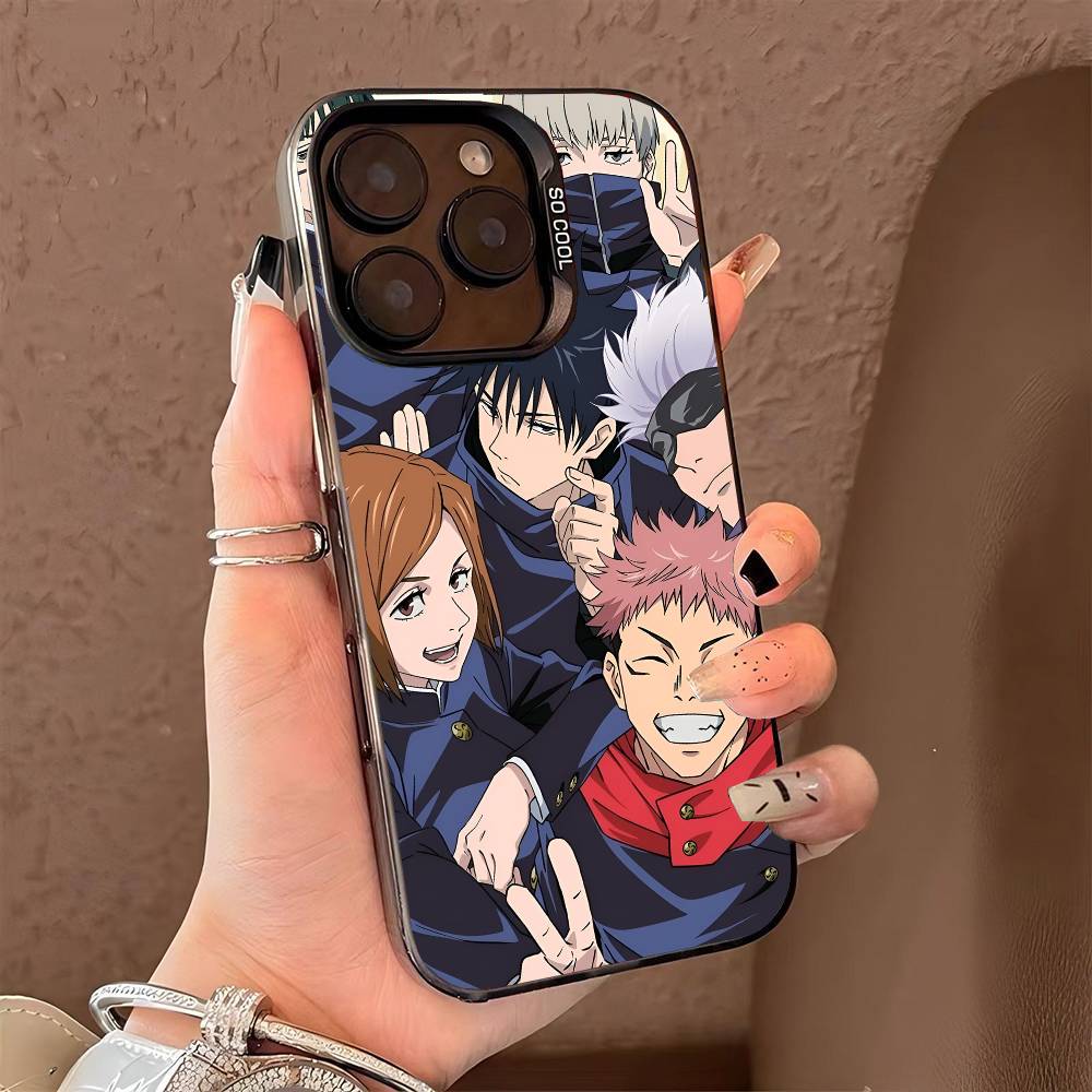 J-jujutsu kaisen  phone case for iPhone 17 17Air 16 15 14 13 12 11 Pro Max Plus Colorful Silver