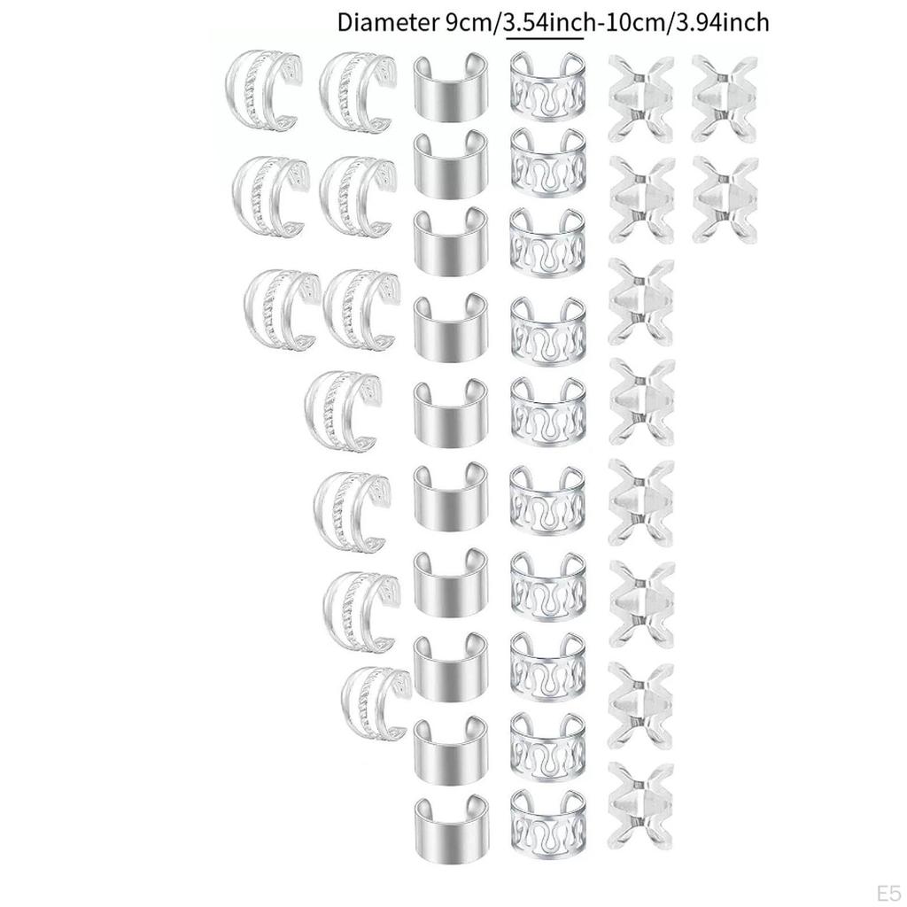 Braids Clips Dreadlocks Beads Adjustable Hair Cuffs Rings Dreadlock Accessories Braiding