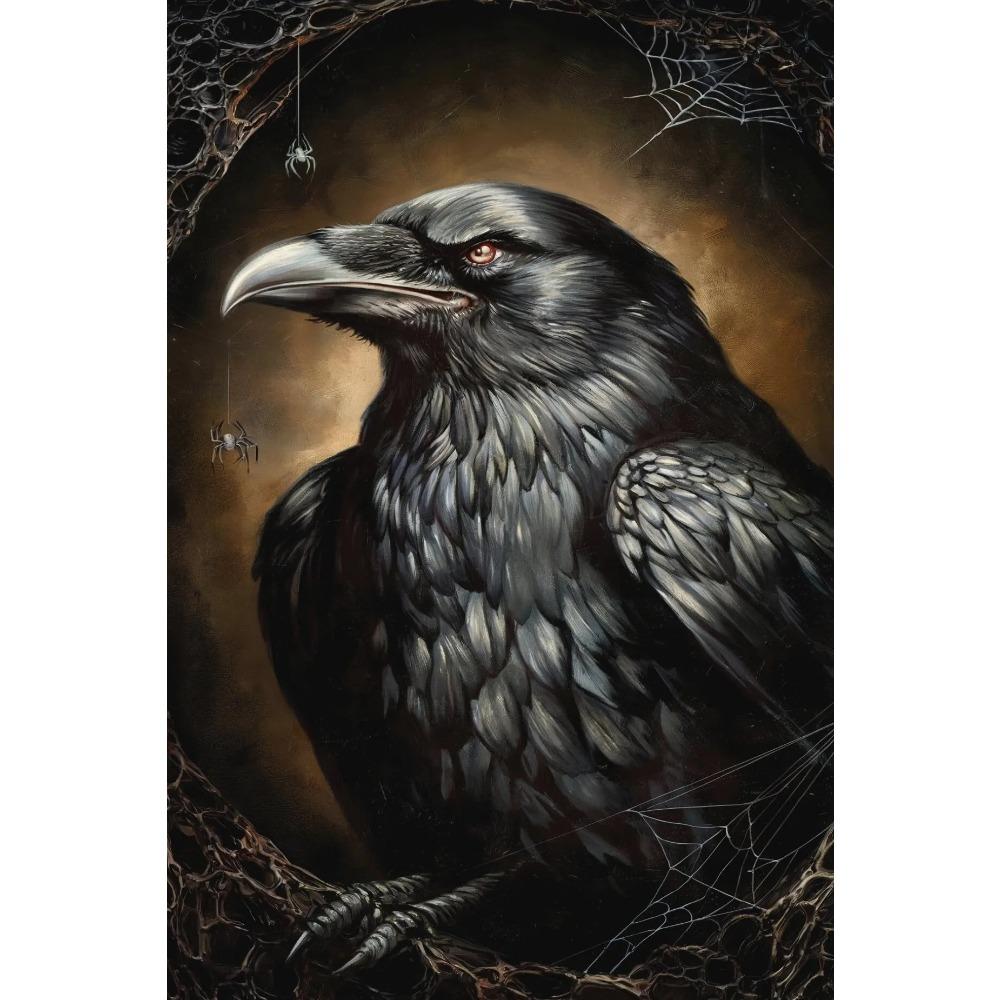 Dark Vintage Witch Halloween Posters Haunted House Pumpkin Girl Creepy Mansion Canvas Painting Wall Art Pictures Home Room Decor