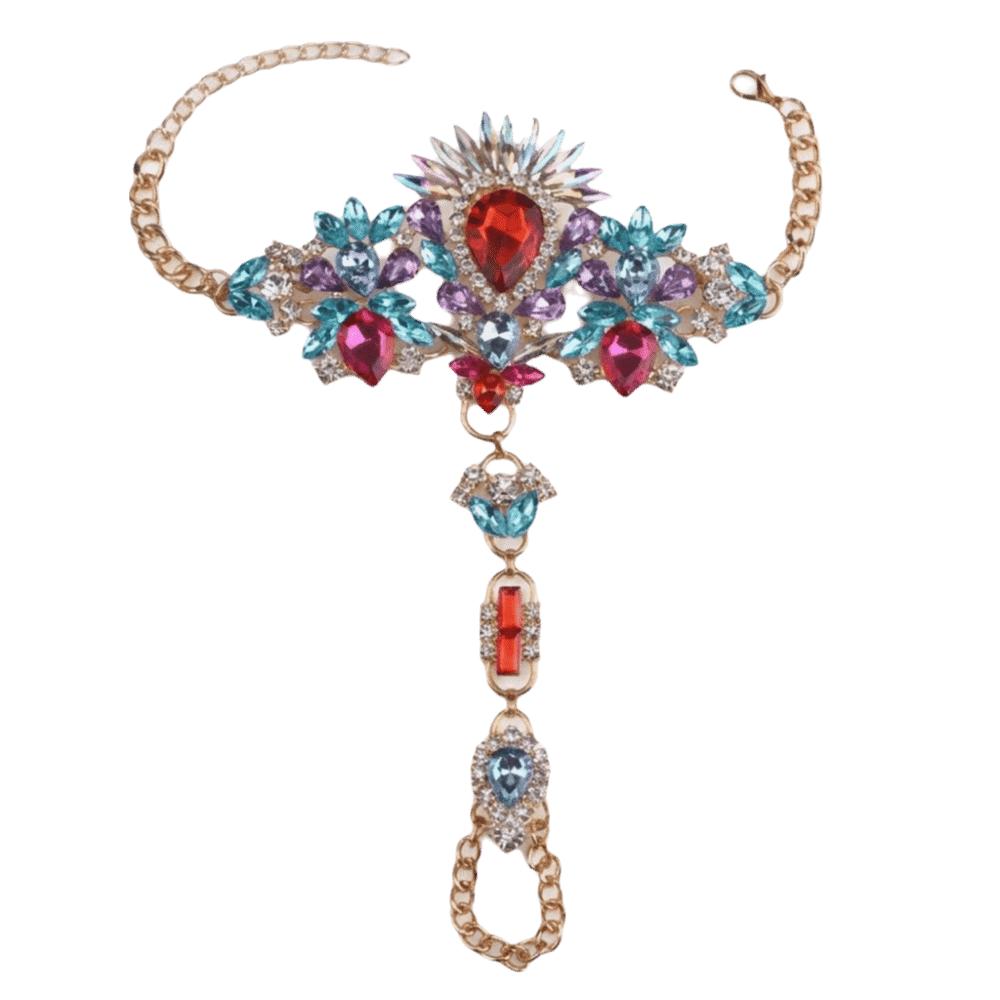 Sparkling Crystal Rhinestone Foot Chain Multi-layer Barefoot Chain Toe Ring Anklet Summer Wear