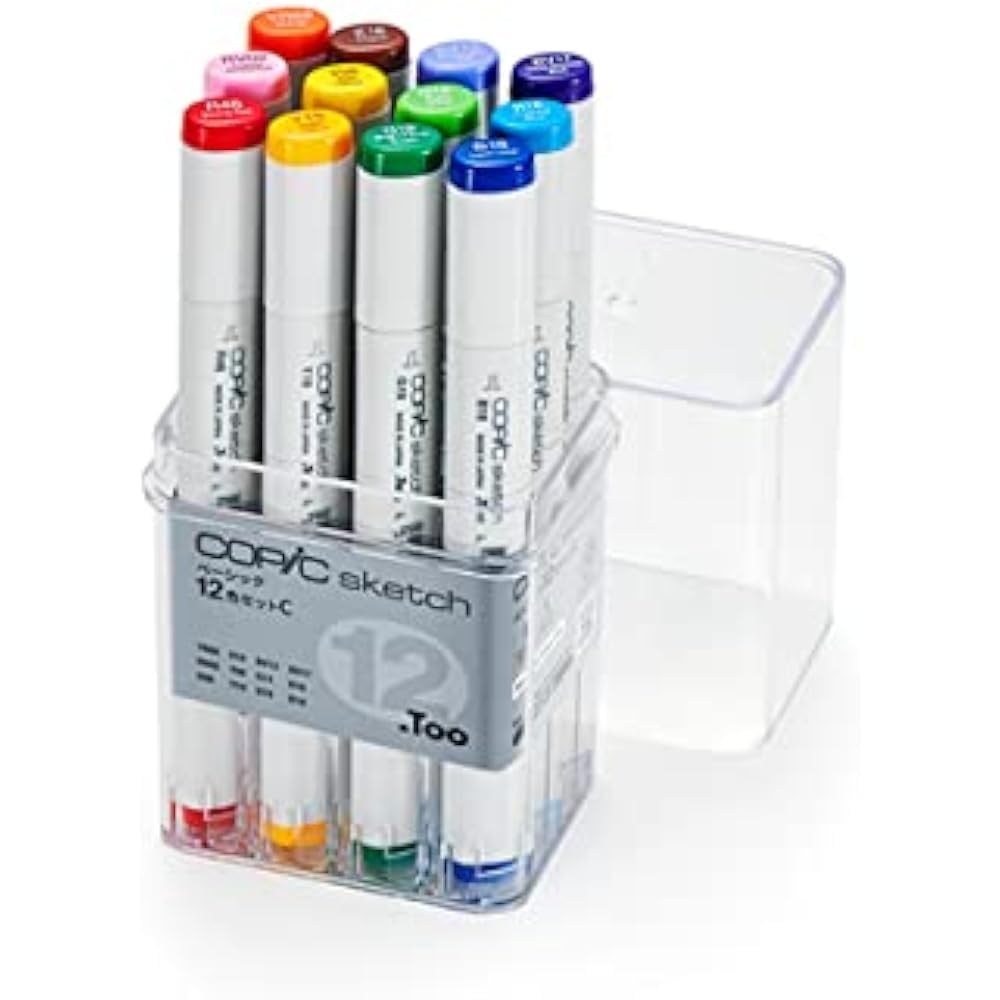 COPIC (COPIC) Too Copy Sketch Basic 12 Color Set C Illustration Marker Marker Marker Pen