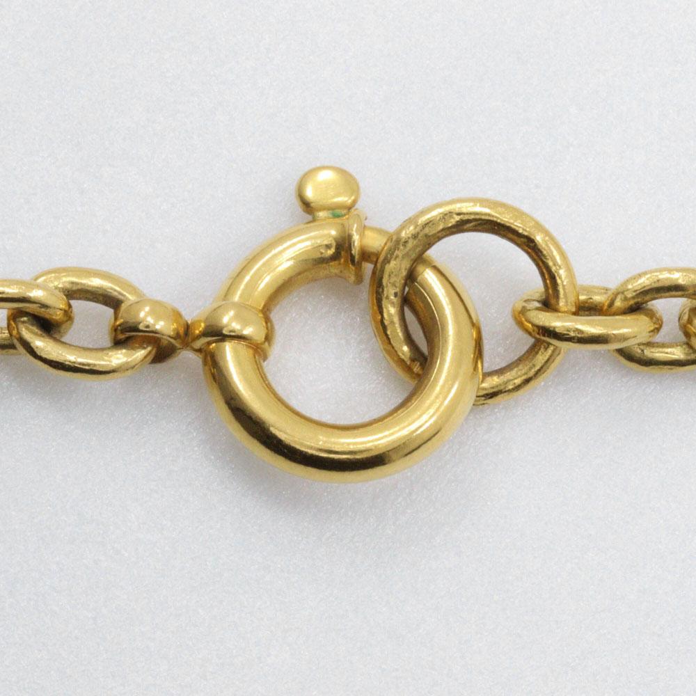 Chanel Gripoa COCO Mark Necklace Vintage Plated Gold 125g Women Used