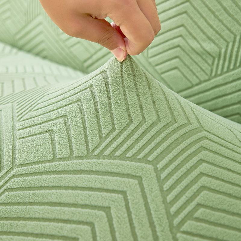 Four Seasons Universal New Solid Color Elastic Armless Sofa Bed Cover Foldable Three-dimensional Jacquard Sofa Cover