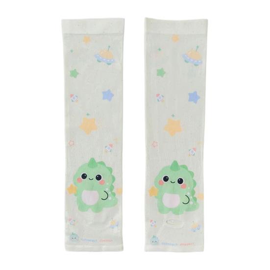 Kids Sun Protection Sleeves, Cute Animal Car Print Arm Sleeves with Thumb Holes, Breathable UV Protection Cooling Sleeves for Boys Girls B