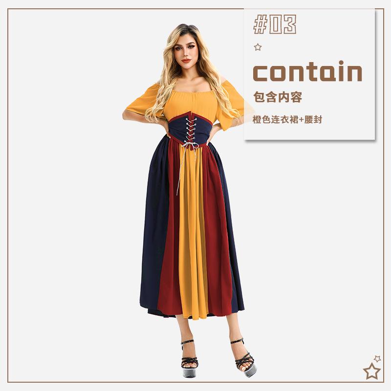 Hof Vintage Mittelalter Renaissance Kleid Ballkleid Bühnenkostüm Halloween Kleid