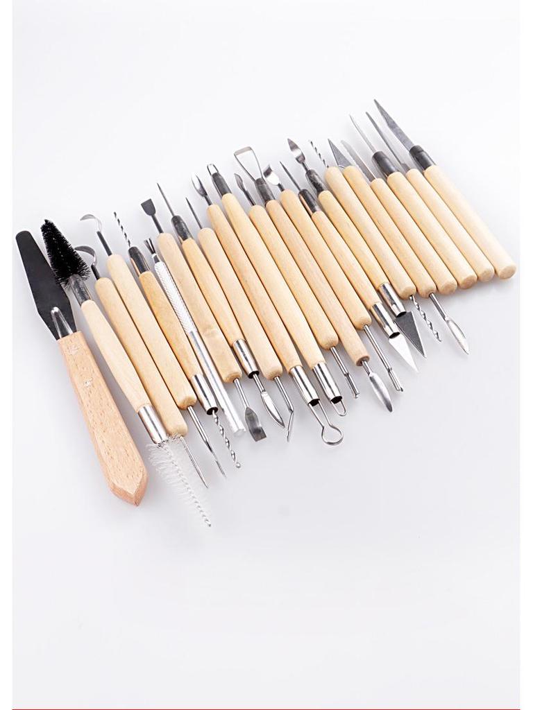 22-Piece Cross-Border Pottery and Clay Sculpting Tool Set with Laser Knife Carving Tools