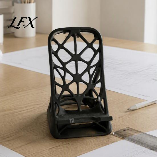 Adjustable Smartphone Cradle 3D Printed Phone Holder, Desktop Mobile Stand, Hollow Design Holder Universal Organizer for Living Room Home Office Desk