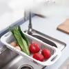 Double Layer Multifunctional Retractable Drain Basket for Washing Dishes, Vegetables, Fruits, Plastic Filter Basket