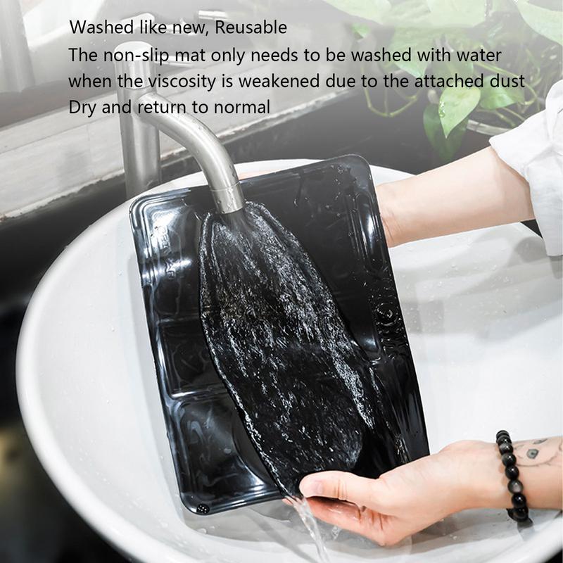 Car Anti Slip Mat Non-Slip Phone Mat 4 In 1 Multifunctional Durable Anti Slip 360Rotation Dashboard Cell Phone Holder Parking