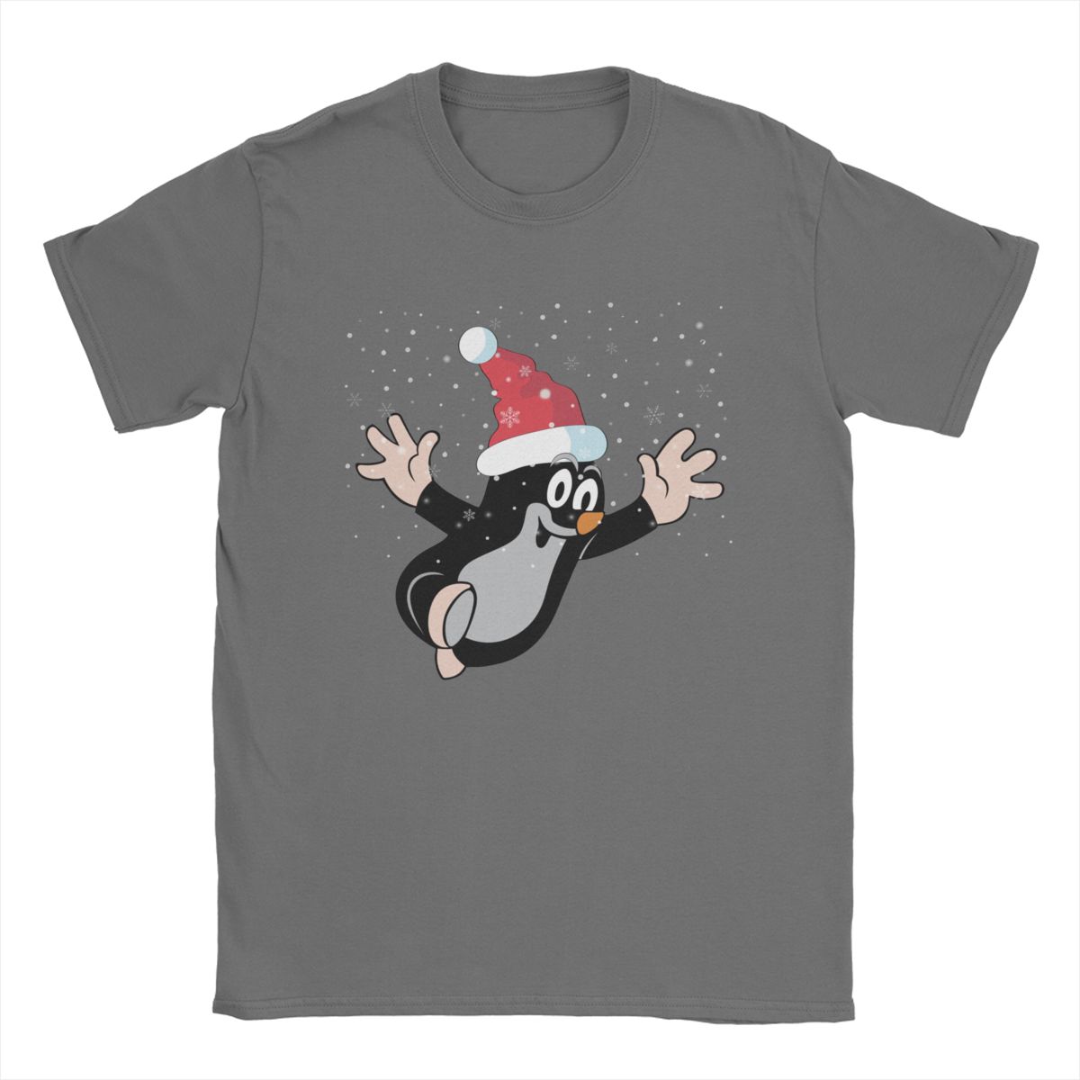 Vintage Merry Christmas Mole TShirts Men Women Cotton T Shirt Krtek Little Maulwurf Cute Cartoon Short Sleeve Tees Printed Tops XL