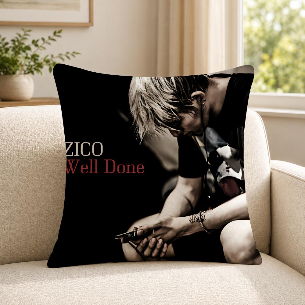 Rapper ZZICO Cushion Cover Soft Short Plush SkinFriendly Cushion Case for MultiScene Use
