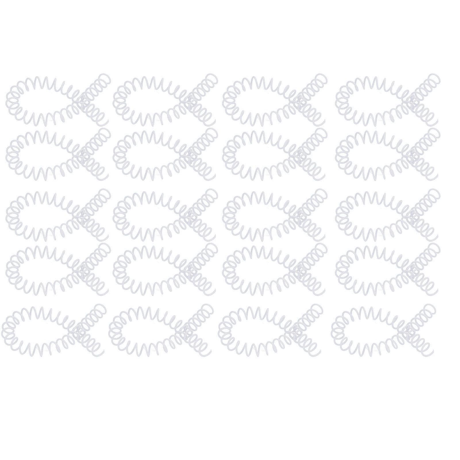 

20 шт. спиральных спиралей 30 листов ABS пластиковых спиральных скрепок для канцелярских принадлежностей белого цвета