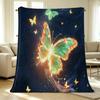Non-Pilling Butterfly Flannel Throw Blanket Soft Warm Cozy for Home Sofa Napping, All Seasons, Halloween & Christmas Gifts
