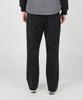 Jikeulib Bonded Brushed Black Cut-Off Hem Straight Denim Pants