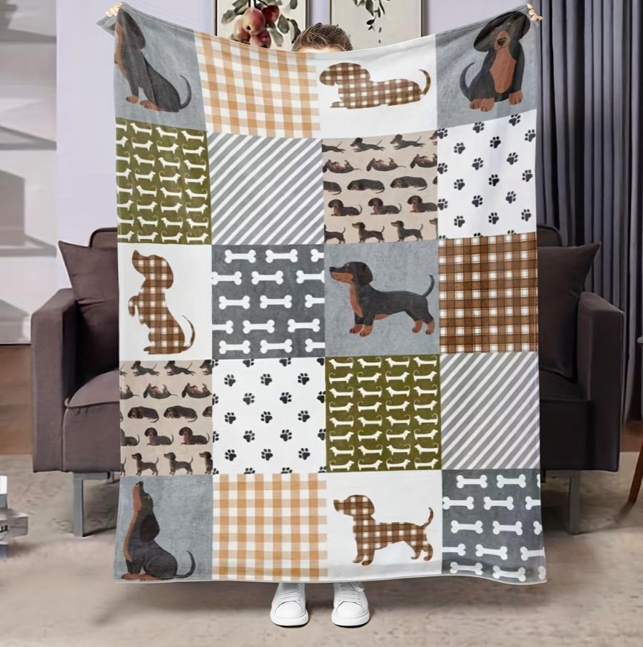 Cozy and Soft Fleece Throw Blanket Featuring Adorable Cats and A Floral Sofa Bed or In The Living Room It'S Warm and Comfortable