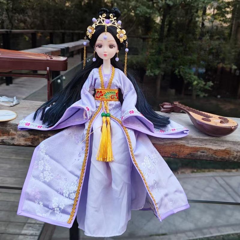 30cm Ancient Hanfu Doll 11 Joint Action Figure Dress Up Toy Gift For Children
