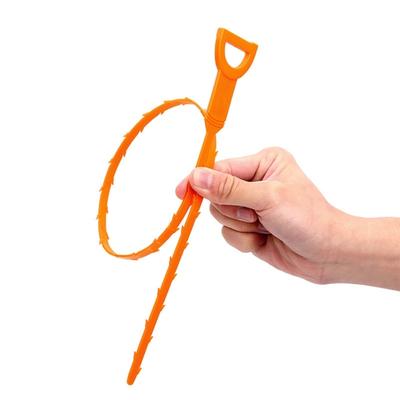 Flexible Abflussspirale mit Widerhaken für Waschbecken und Küchenrohre, ergonomischer Griff, wiederverwendbares Reinigungswerkzeug