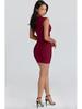 Women's Solid Color Ribbed Formal Bandage Dress - Holiday Beach Wear