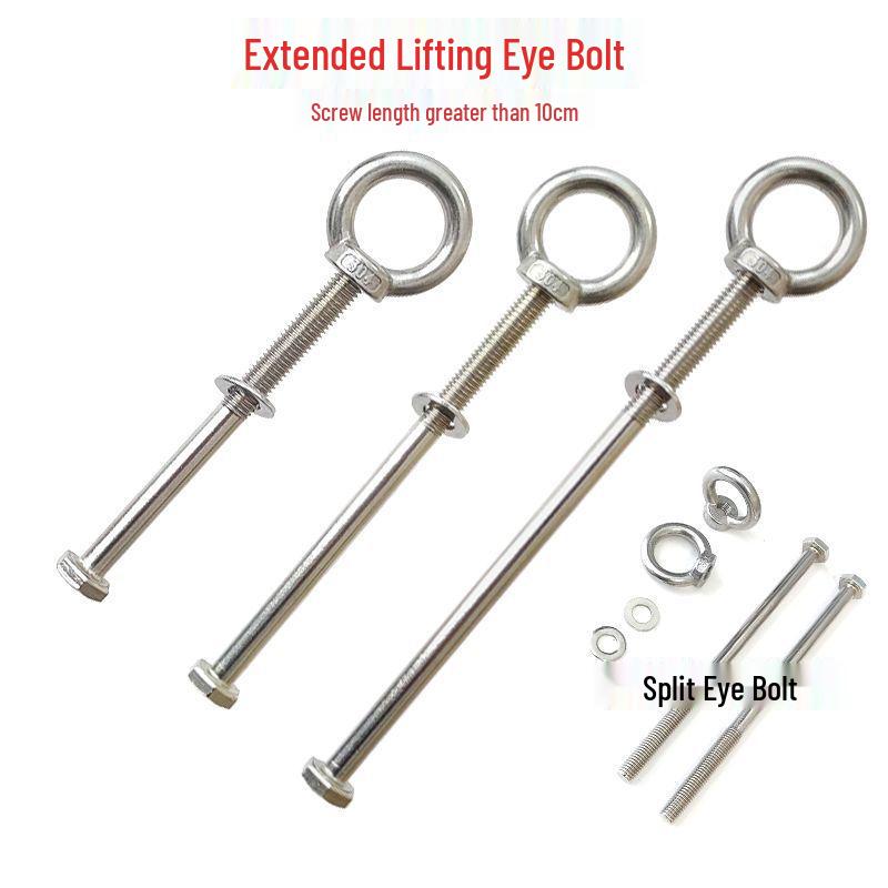 Stainless Steel Load-Bearing Eye Bolt for Wood Stake Beam Hook Drilling