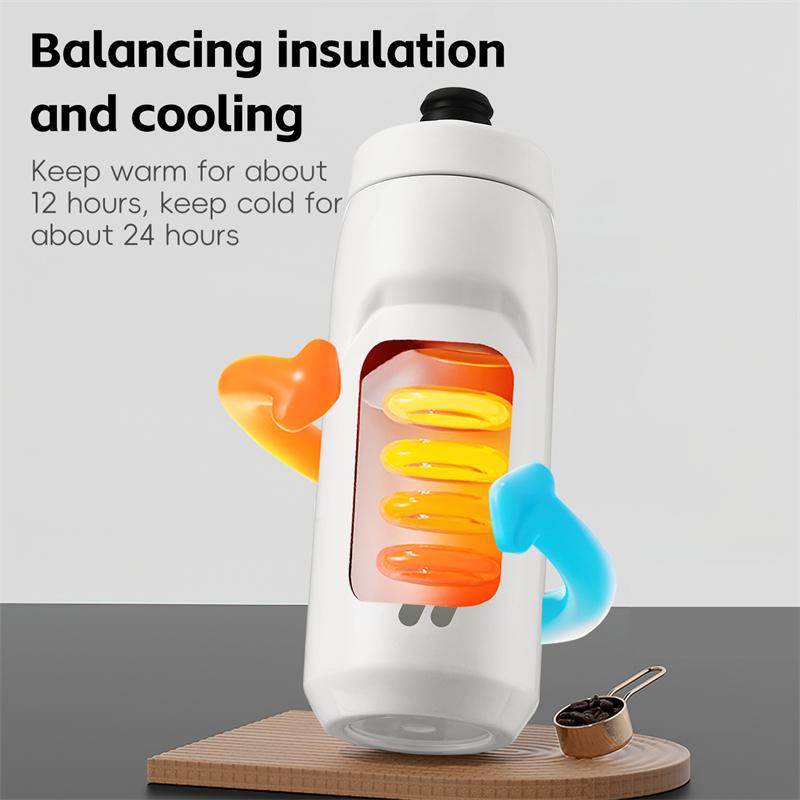 WEST BIKING Stainless Steel Bicycle Water Bottle 24H Cold/Hot Keeping 550ml Cycling Bottle Fitness Vacuum Cup Gym Sport Bottle 1