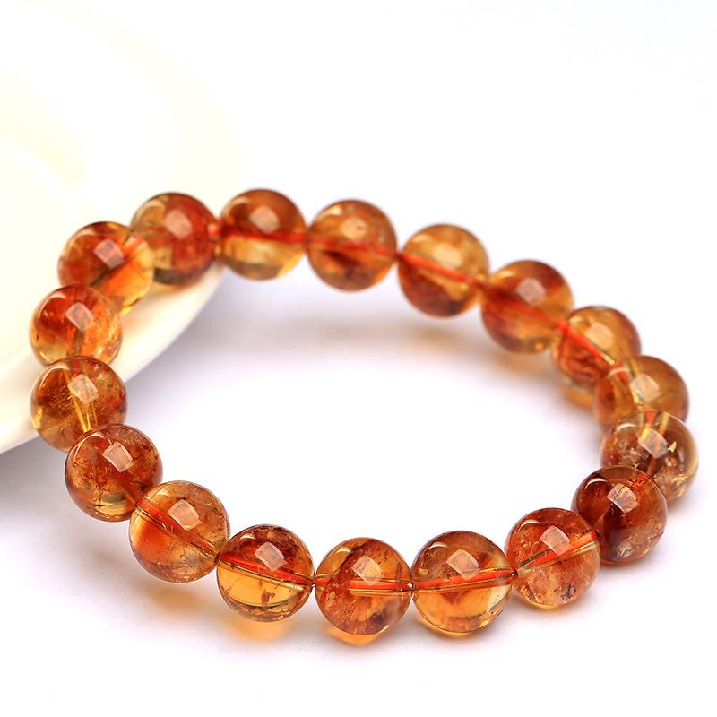 Hongchu Crystal Natural Violent Yellow Tower Crystal Bead Bracelet Asestelai Crystal Violent Yellow Bracelet