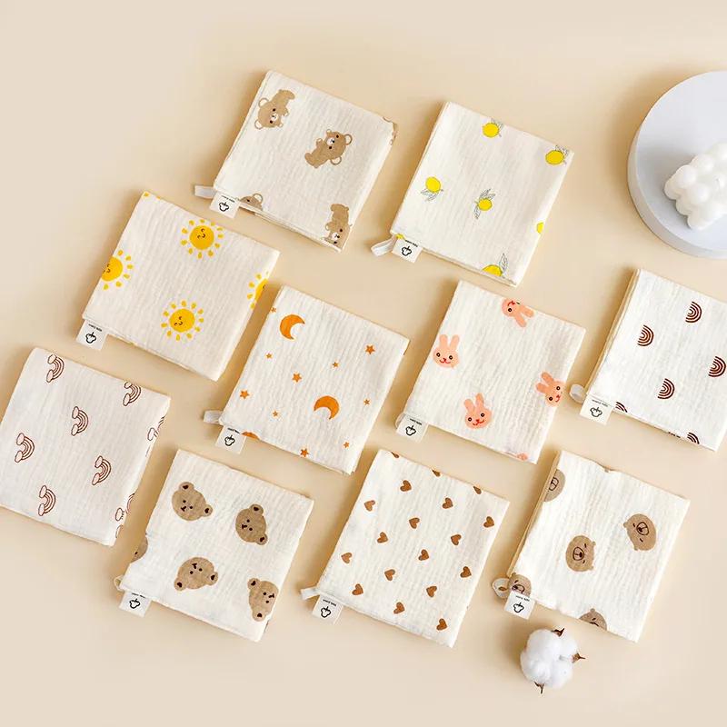 1/5 st Baby Ansiktshandduk Set - Nyfödd Bomull Muslin Artiklar Inkluderar Haklappar Näsdukar Mjuka Dregelhanddukar & Matningsrapdukar