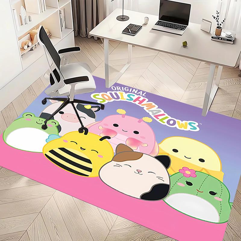 squishmallows Print Area Rug - Soft,Washable Non-Slip Indoor Mat,Living Room,Home Office Decorative Rug