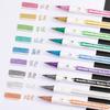 10PCS Brush Fine Nibs Paint Marker Acrylic Acts for DIY Scrapbooking Back To School Dual Tip Metallic Marker Pen MKB02