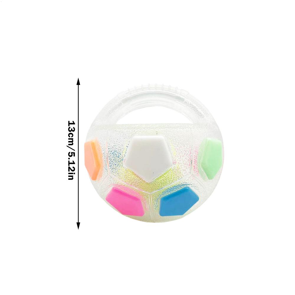 

Puppy Teething Ball Interactive Round Squeaky Toys Dog Chewing Ball Pet Training Supplies For Aggressive Chewers For Fetch прозрачный