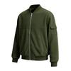 Men S Corduroy Flight Jacket Casual Stand Collar Long Sleeve Multi Pocket Solid Color