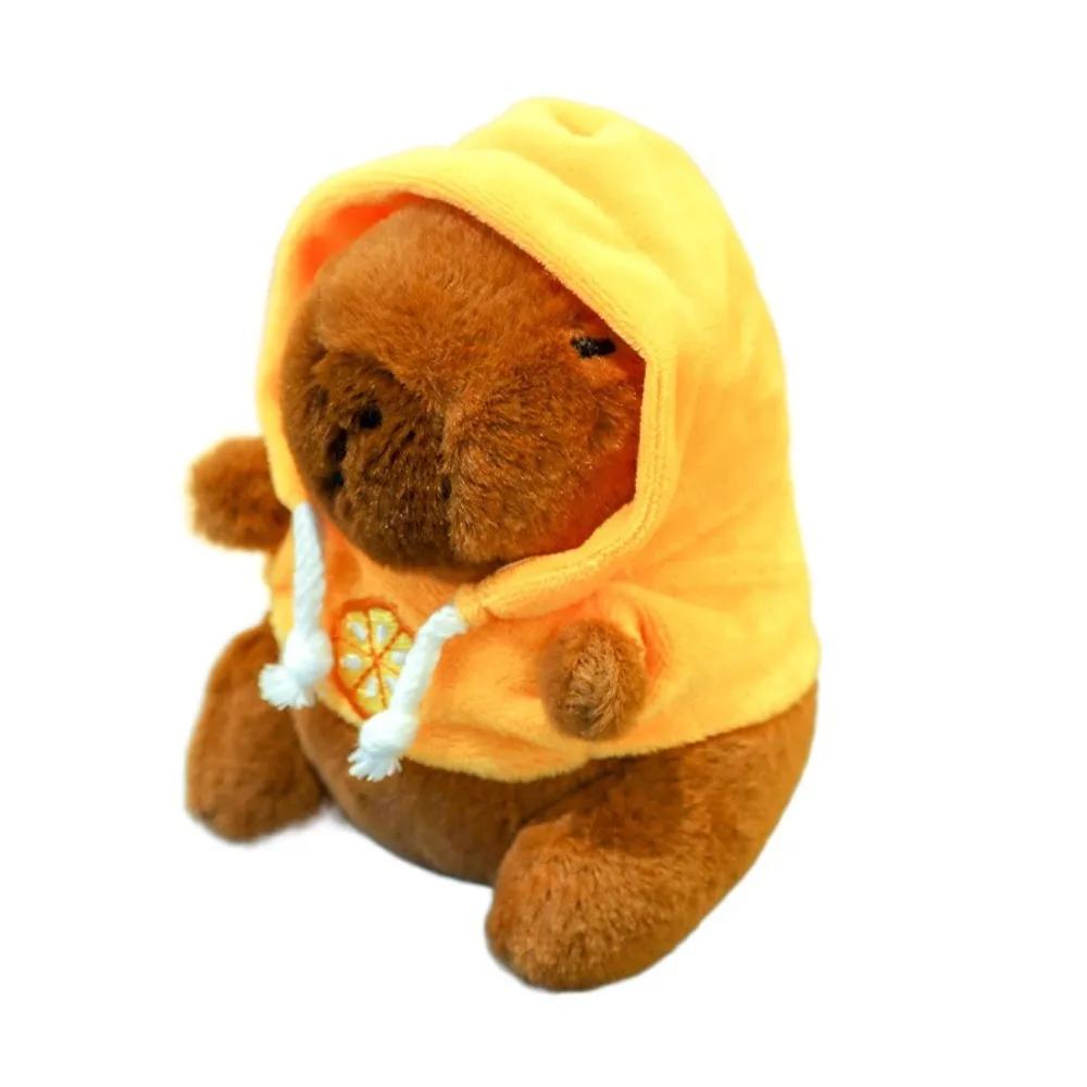 Cute Capybara Plush Toy Hoodie with Wings Simulation Doll Small Size Stuffed Animals Anime Fluffty Toy Birthday Party Keychain
