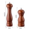 5/8 Inch Manual Pepper Grinder Wooden Salt and Pepper Mills Shaker with Ceramic Rotor Solid Wood Spices Grinder for Kitchen Home