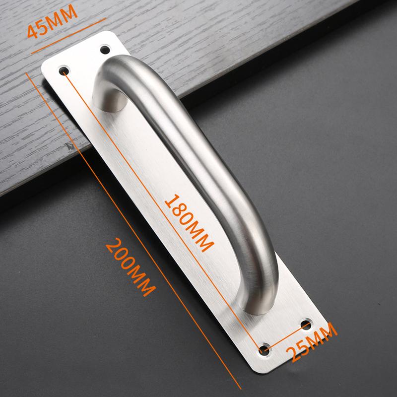 Pull Push Door Plate Handle Stainless Steel Heavy Duty Barn Door Pull for Shed Commercial Fire Door Mounting Accessories