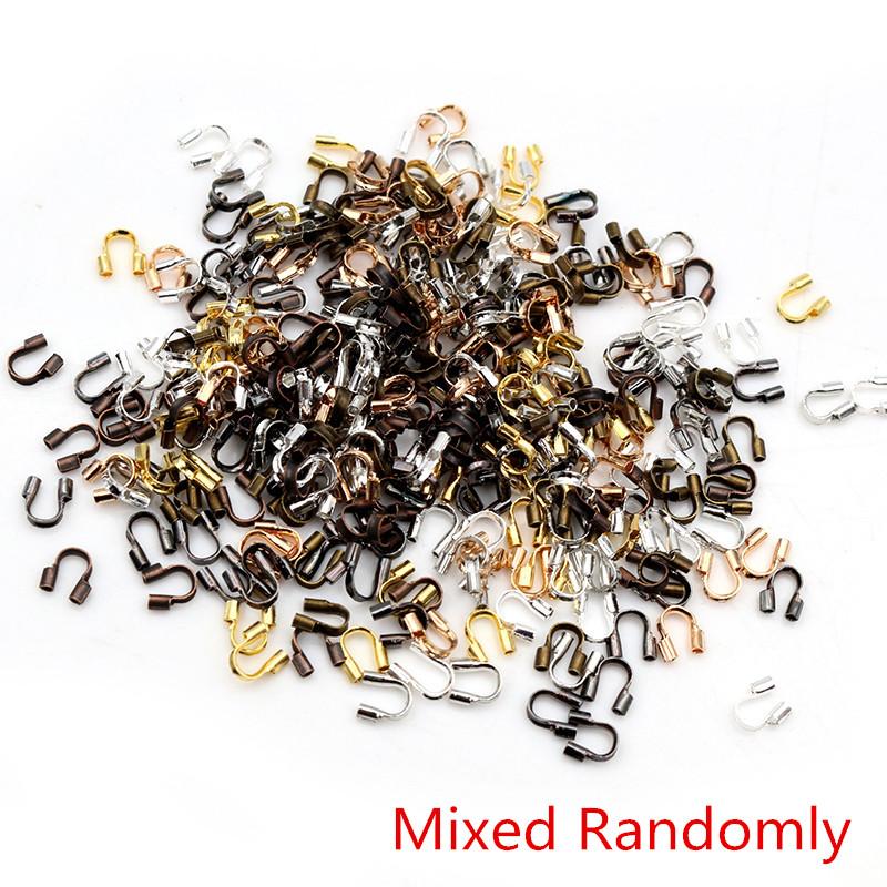 100pcs/lot 4.5x4mm Wire Protectors Wire Guard Guardian Protectors Loops U Shape Accessories Clasps Connector For Jewelry Making