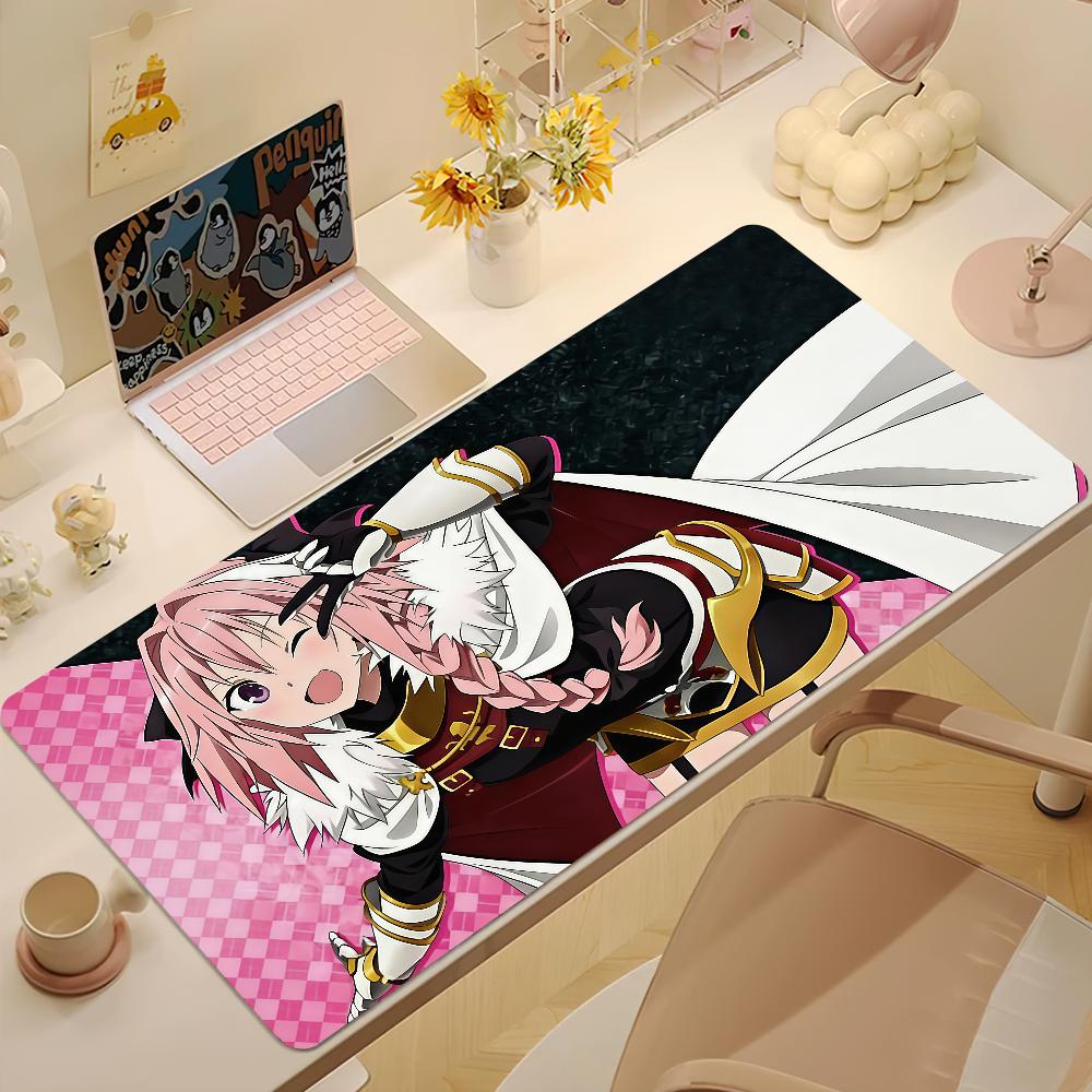 Anime Sport Gaming Fate Astolfo Mauspads Groß Rutschfest Verriegelte Kante Desktop Computer Schreibtischmatte Tastatur Mauspads Büro Spiel Student